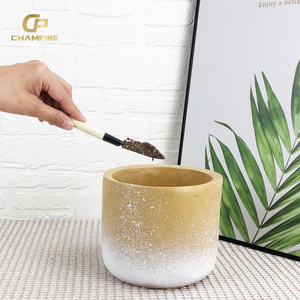 <strong>Best</strong> Selling Glazed Durable Round Garden Decoration Cement Plant Pot Home <strong>Windowsill</strong> Balcony Decor Flower Pot - Product Image 2