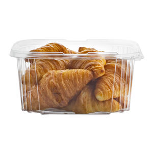 Versatilidad Contenedor de comida de plástico desechable transparente de 64 OZ Diseño de dos piezas Almacenamiento reciclable a prueba de manipulaciones para croissants - Product Image 5