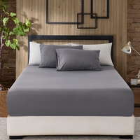 Draps en Polyester bon marché, linge de lit, housse de couette, ensemble de draps de lit pour hôtel et maison