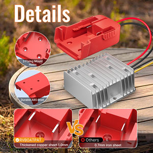 Convertidor reductor de 18V a 12V para <span class=keywords><strong>Milwaukee</strong></span> M18 Adaptador de batería de rueda eléctrica DC 12V 20A 240W Convertidor Buck Regulador de voltaje de CC - Product Image 3