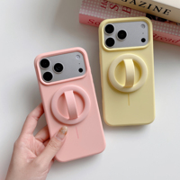 NOUVEAU Produit Coque de téléphone en silicone liquide 2,0 mm d'épaisseur avec support anneau en silicone pour iPhone 18 Pro Max