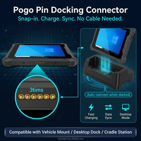 Tableta Robusta con Windows de 10.1 Pulgadas con Escáner de Código de Barras 2D, Teclado NFC RFID, Terminal Portátil Industrial IP65 para Logística de Almacenes