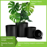 Pot Bunga Plastik Putih 7 Inci Classic Home & Garden dengan Lubang Drainase, Vas Bonsai, Aksesoris Tanaman untuk Penggunaan Luar Ruangan dan Dalam Ruangan