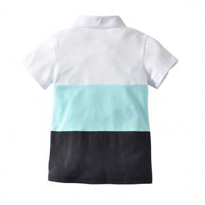 China Top Ten Selling Products Boy T-shirt Kids Children's Three Color <b>Stitching</b> Shirt Pure Color Pants Suit for Boys - Product Image 3