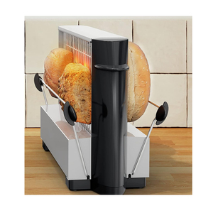 <span class=keywords><strong>Grille</strong></span>-<span class=keywords><strong>pain</strong></span> <span class=keywords><strong>noir</strong></span> <span class=keywords><strong>vintage</strong></span> à 4 tranches en acier inoxydable Design ouvert Bouton surélevé Grillage simultané pour tous les types de <span class=keywords><strong>pain</strong></span> Compact - Product Image 4