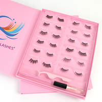20 paires de bandes de cils réutilisables de haute qualité, 20 paires de cils synthétiques naturels