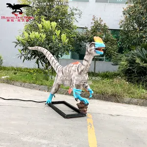 Dino park model dinosaurus bulu luar ruangan robotik animatronik bulu dinosaurus