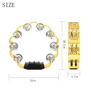 Orff Double Row Bell Flower Drum Ring KTV Party Accompaniment Performance Hand Bell Percussion Instrument - Product Image 3