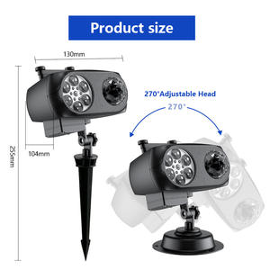 Proyector de Patrones Dinámicos Tipo Tarjeta para Exteriores, Luz de Escenario Navideña con Copos de Nieve, Luz de Proyección de Halloween, Luz Nocturna con Efecto de Ondas de Agua - Product Image 5