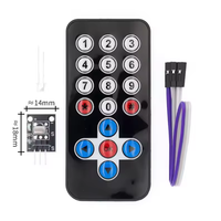 Kit de Control Remoto Infrarrojo HX1838 - Módulo Transmisor y Receptor IR Inalámbrico para Proyectos de Robots/DIY (Negro)