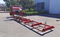 Scierie portative hydraulique diesel pour le travail du bois, scierie à bandes pour bois et billes de bois à vendre