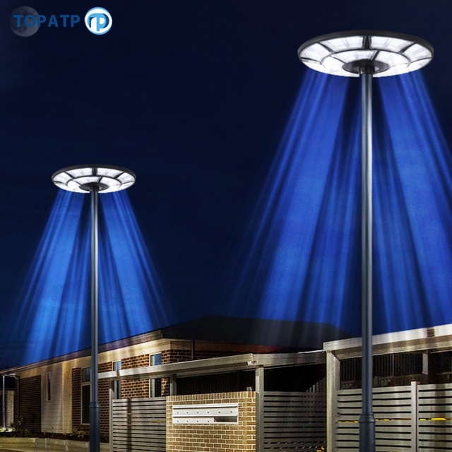 High Lumen Solar Powered Led Motion Sensor Outdoor Waterproof All in One Integration Solar UFO Light for Street Garden Pathway