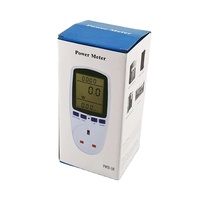 Soket pengukur daya Digital, tipe UK, monitor listrik kwh, voltase daya, tipe soket Meter