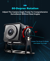 Caméra AHD pour camion 9-36V Large plage de tension Vision nocturne Starlight IP68 Étanche 1080P Angle réglable Caméra de recul JMC