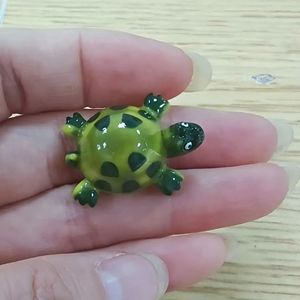 Decorazioni terrario in resina tartarughe graziose Mini tartarughe verdi figurine per la decorazione della festa del paesaggio del giardino delle fate - Product Image 1