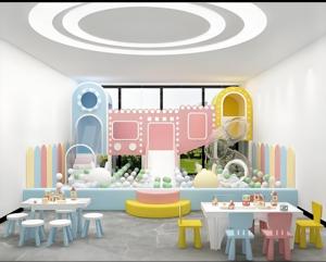 Bộ thiết bị chơi trong nhà hiện đại, chắc chắn, mềm mại dành cho trẻ em, khu vui chơi thương mại với cầu trượt và bể bóng - Product Image 4