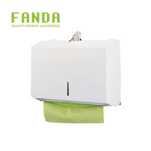 Porte-papier toilette moderne en acier FANDA, blanc, revêtement poudré, écologique, fin, mural, garantie 1 an pour les immeubles de bureaux - Product Image 5