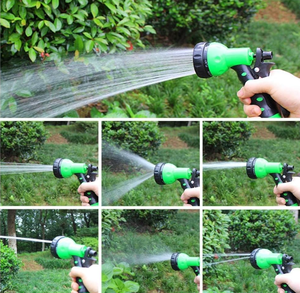 Tuyau d'arrosage rétractable BSCI 15M/50FT avec buse de pulvérisation à 7 fonctions, tuyau magique léger pour le lavage de voitures, l'arrosage et le nettoyage - Product Image 4