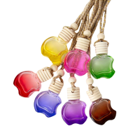 Flacon diffuseur en verre vide de 10 ml à dégradé de couleurs, avec bouchon à vis et corde de suspension, pour désodorisant de voiture