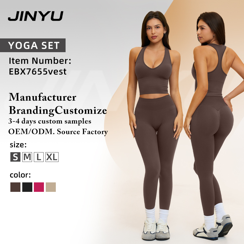 Hot Sale Lightweight Women's Halter Neck Sports tank Top Yoga Vest with Beautiful Back for Leisure Outdoor Running & Fitness