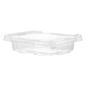 Emballage alimentaire à emporter rectangulaire en plastique transparent RPET de haute qualité 8 oz écologique solidement verrouillé pour le stockage de la salade de sandwich - Product Image 1