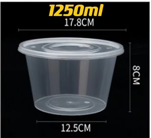 Contenedor redondo de plástico para alimentos de PP, contenedor de plástico para almacenamiento de alimentos, contenedor de plástico para alimentos para microondas - Product Image 4