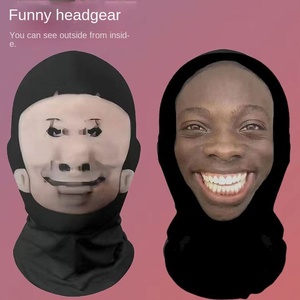 Maschera Cosplay Prank Virale di Internet: Maschera Nezha in Spandex/Poliestere, Stile Hip-hop Audace, Divertente, Stravagante, Pacchetto Emoji Hilarious - Product Image 1