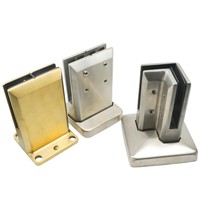Support en verre robuste pour clôture de piscine, à double face, 180 degrés, 2205, à fixation au sol, pour garde-corps carré