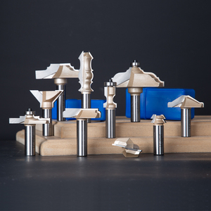 HUHAO ahşap özelleştirilmiş freze kesicisi takım ağaç İşleme gömme şablon Trim temizleme yönlendirici Bit 10 1 kesici setleri - Product Image 6