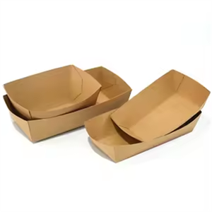 Precio de Fábrica de Bandejas Desechables de Papel Kraft para Alimentos/ Bandejas para Papas Fritas/ Bandejas para Comida Rápida - Product Image 6