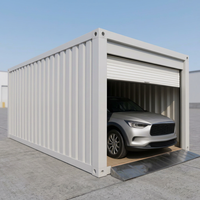Garage portable en acier préfabriqué sur mesure avec porte à enroulement pour le stationnement des voitures, l'atelier et le stockage sécurisé des outils