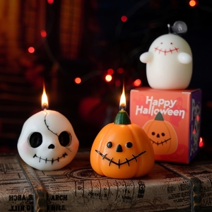 Venta al por mayor lindo fantasma de calabaza en forma de velas perfumadas creativas novedad FIESTA DE Halloween regalo decoración del hogar velas perfumadas hechas a mano - Product Image 3