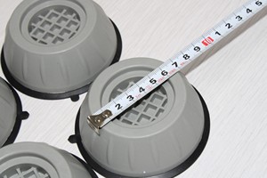 4 pièces Patins de nivellement universels anti-vibration, antidérapants et silencieux en plastique et caoutchouc pour machines à laver et meubles, pour appareils électroménagers - Product Image 3