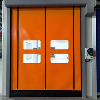 Porte rapide à enroulement automatique avec fermeture éclair anti-collision personnalisée, capteur haute fréquence, pour usine et atelier