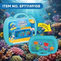 EPT DIY Water Magic Elf Case Set - Boîte de rangement portable 2-en-1 et aquarium avec piscine gonflable en plastique pour enfants de 5 à 13 ans