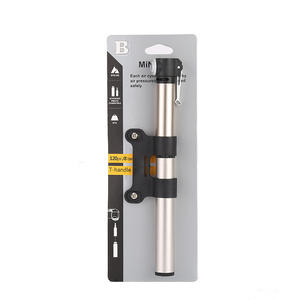 Mini pompe à vélo B 120Psi 8Bar, pompe à air manuelle haute pression à poignée en T pour vélo de montagne avec jauge argentée - Product Image 1