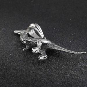 Collar con Colgante de Acero Inoxidable Gótico al por Mayor, Joyería de Moda con Diseño de Dinosaurio Triceratops Personalizado - Product Image 5