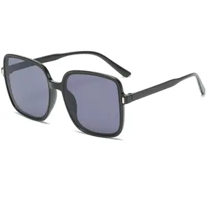 Gafas de sol de marca de lujo, lentes de sol de gran tamaño con logotipo personalizado, cuadradas, Marco grande, color negro, UV400
