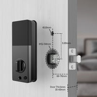 Cerradura Inteligente para Principiantes con Huella Dactilar, WiFi Tuya, TTlock, Contraseña, Control Remoto, Cerradura Digital para Puerta, Gestión por Aplicación, para Puertas de Madera/Acero