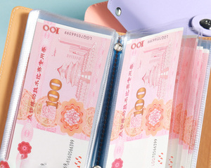 50ชิ้นกระเป๋า PP โฟลเดอร์ฝากชุดมาการองกันน้ำหนัง PU เก็บใบเสร็จสมุดเก็บเงิน - Product Image 6