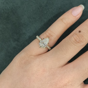 Anelli Classici in Moissanite da 1CT e 2CT in Varie Forme, Oro Vero 14K e 18K, Colore D VVS, Certificato GRA - Product Image 5