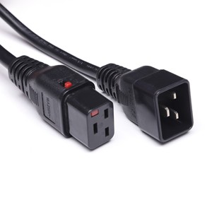 Cable de alimentación Iec C19 a C20, cable de grado industrial de alta potencia de 3 núcleos y 2,5 mm con conector de bloqueo para equipos de servidor - Product Image 1