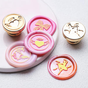 Sceau de cire Suidisi, rond, 2,2 cm, en laiton gravé, pour la décoration de sceaux de cire - Product Image 2