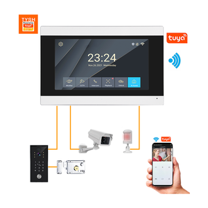 Tysh กริ่งหน้าประตู1080P ระบบอินเตอร์คอมทัชสกรีนสำหรับบ้าน Tuya โทรศัพท์วิดีโอ<span class=keywords><strong>4</strong></span>สายขนาด7นิ้ว - Product Image 1