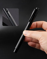Stylo Plume Courbé Ultra-Mince 0,28 mm Édition Chevalier Noir pour la Calligraphie, les Étudiants et la Finance