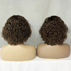 วิกผมบ๊อบแบบลอนธรรมชาติสุดหรู  4x4 Lace Closure  วิกผมแท้สำหรับผู้หญิง  แนะนำเป็นอย่างยิ่ง - Product Image 4