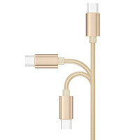 Câble de charge USB 3 en 1 en nylon tressé 2A pour iPhone Samsung Huawei USB-C Micro V8