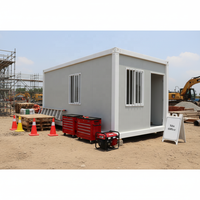 Maison conteneur préfabriquée mobile de 20 pieds, prête à l'emploi, démontable, pour bureau portable