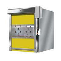 Porte enroulable en acier thermolaqué, douche d'air industrielle avec filtre ULPA pour salle blanche de transformation alimentaire, certifiée CE ISO