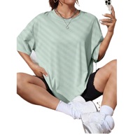 T-shirts décontractés d'été pour femmes, grande taille, respirants, col rond, manches courtes, en coton/polyester, séchage rapide, broderie logo, vente en gros